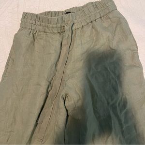 J crew cropped linen pants